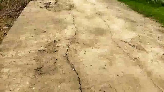 मिट्टी में मिल गया जिला पंचायत से बना सीसी मार्ग, नौढ़िया गाँव मे बना सीसी मार्ग पर पड़ी दरारें, उखड़ा उपरी परत