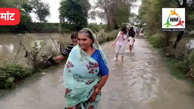 पानीगांव के समीपवर्ती सौर गुददर रोड़ पर पहुंचा यमुना का पानी, किसानों के डूबे खेत खलिहान।