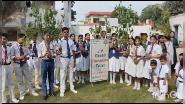 सौंख रोड स्थित एक विद्यालय में नन्हे-मुन्ने बच्चों के साथ जेपी ग्रीन फाउंडेशन ने किया वृक्षारोपण