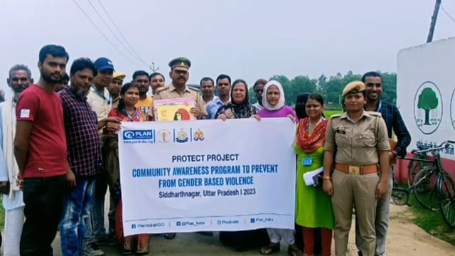 लिंग आधारित हिंसा से बचाव के लिए ढेबरुआ में निकाली गई सामुदायिक जागरूकता रैली