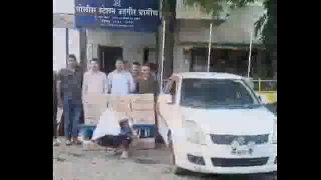 स्थानिक गुन्हे शाखेची तोंडार पाटी येथे कारवाई कार व देशी दारुसह 6 लाख 7 हजार रुपयांचा मुद्देमाल जप्त