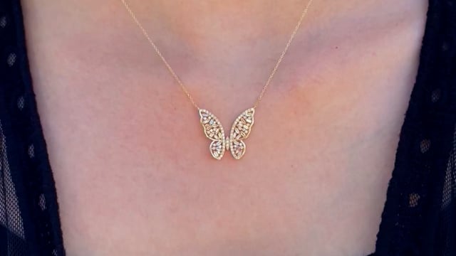 FAUNA STACEY SMALL BUTTERFLY NECKLACE – jaimiegellerjewelry