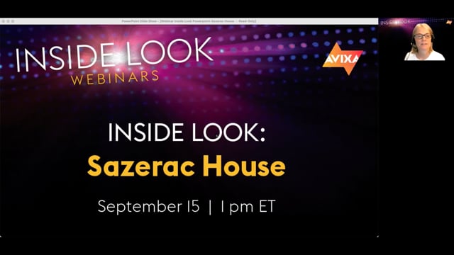 Inside Look: Sazerac House - AVIXA Hosted by SG AV Programmer, Barry Mendelson
