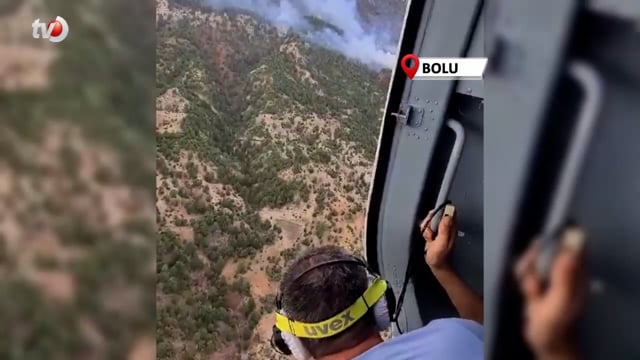 Bolu’da Orman Yangını Devam Ediyor