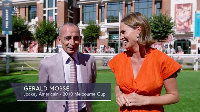 Francesca Cumani talks Americain with jockey Gérald Mossé