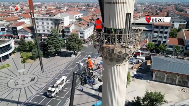 Cami Minarelerini Yenileme Çalışmaları Sürüyor