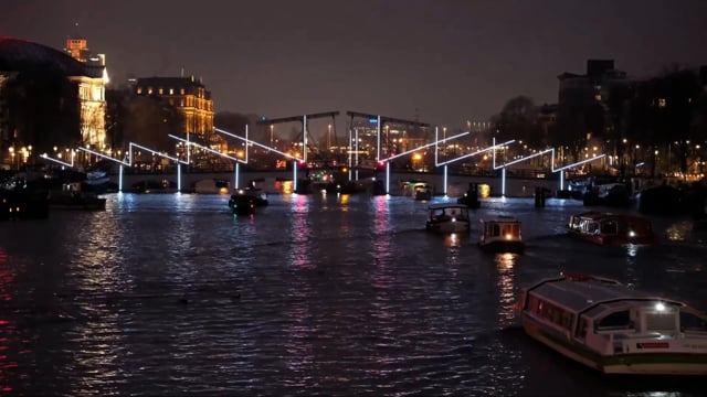 Peter Vink — Bridge 242, site-specific light installation