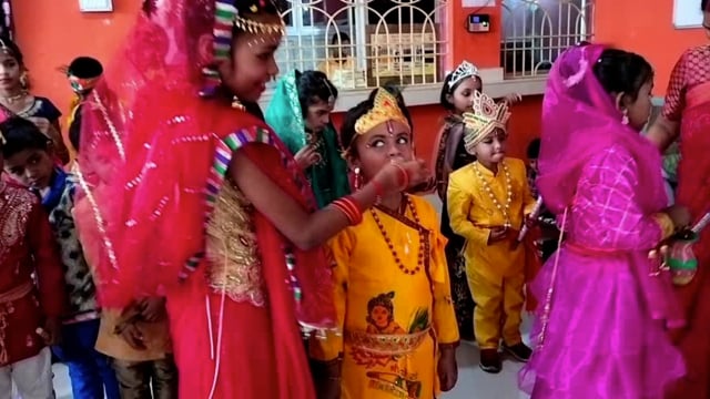 परमेश्वर लाल खेमका सरस्वती शिशु/ विद्या मंदिर बौंसी में श्री कृष्ण जन्माष्टमी के शुभ अवसर पर रूप सज्जा कार्यक्रम आयोजित 