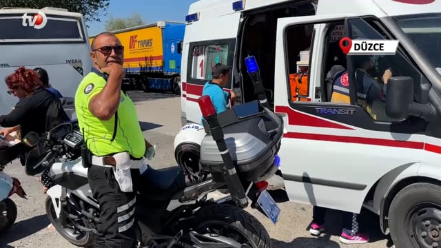 Dengesini Kaybederek Düşen Motosiklet Sürücüsü Yaralandı