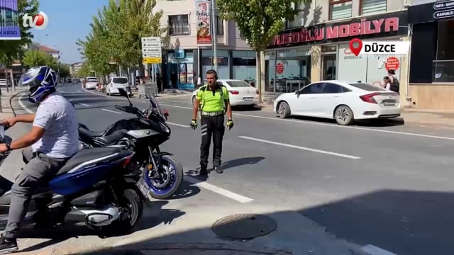 Trafik Polislerinden Bolu Caddesi Üzerinde Uygulama