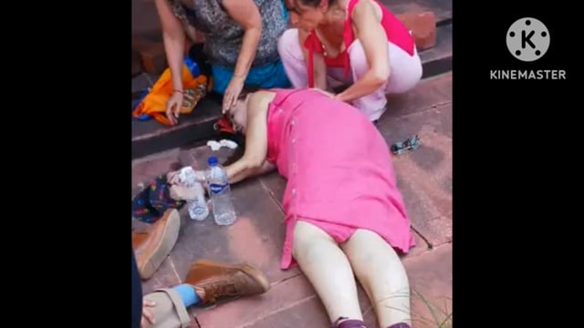 फतेहपुर सीकरी में रेलिंग से गिरी एक पर्यटक विदेशी स्मार्ट में नहीं मिली उसे सही इलाज 1 घंटे में भी नहीं आई एंबुलेंस की