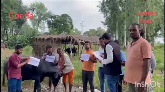 गोंडा में विश्वविद्यालय स्थापना की मांग को लेकर छात्र नेता ने भैंस को सौंपा ज्ञापन