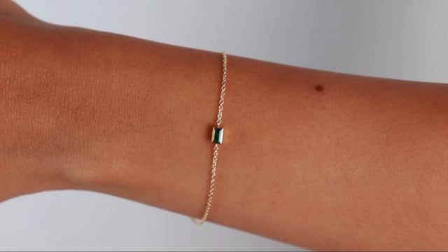 Gemstone Baguette Bezel Bracelet - Video