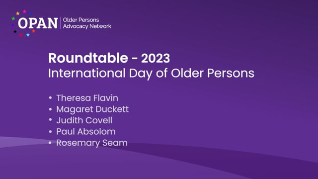 International Day of Older Persons Roundtable 2023