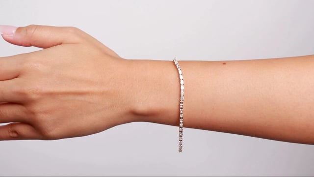 East West Emerald Cut Tennis Bracelet - Video