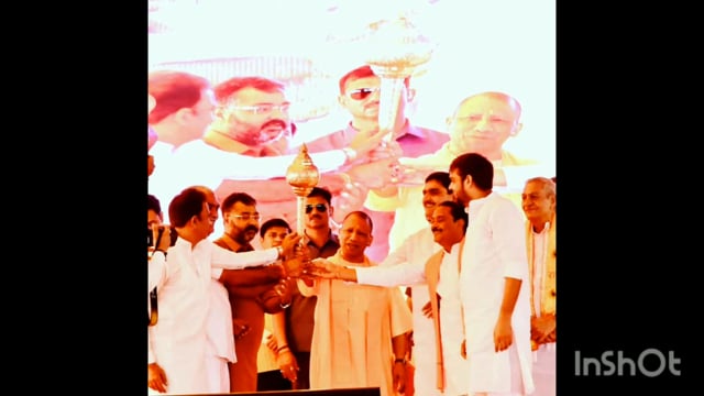 फरह किसान मेला में योगी आदित्यनाथ जी का स्वागत  आशीर्वाद प्राप्त किया ठाकुर मनोज जिला महामंत्री महानगर मथुरा