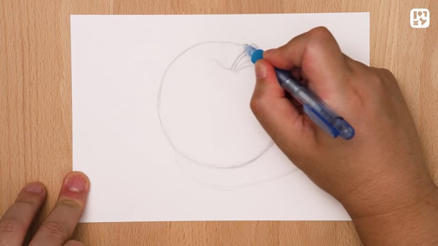 りんごの下描きをしよう