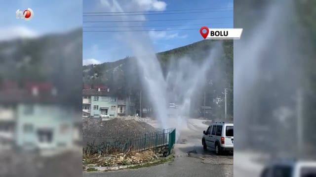 Doğalgaz Çalışmasında Su Borusu Patladı