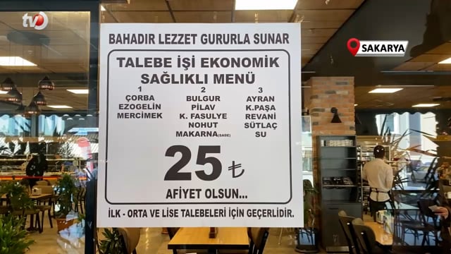 Öğrencilere Çay Fiyatına 3 Kap Yemek Veriyor