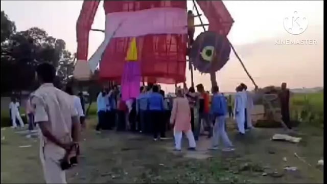 असत्य पर सत्य की जीत विजयादशमी त्योहार पर धूम धाम से किया गया रावण बध्य