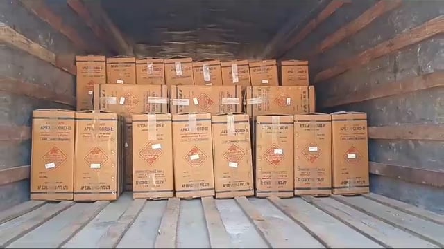 विस्फोटक सामग्री अपेक्स डी कार्ड 166 बोराजप्त बलरामपुर