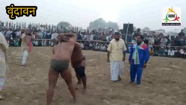 पानीगांव में 34 साल बाद हुआ कुश्ती दंगल का आयोजन, साढ़े तीन घंटे की देरी से शुरू हुआ दंगल।