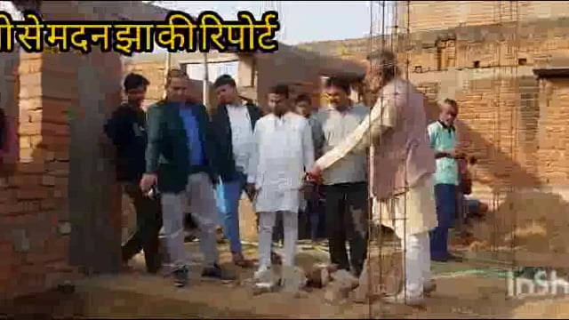 पंचायत समिति फंड से बनाये जा रहे सभा भवन का पंचायत राज पदाधिकारी ने निरीक्षण किया