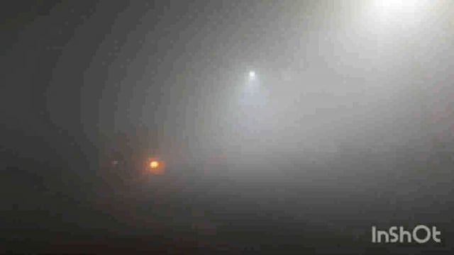 बीती शाम 6:बजे ही ओङली प्रकृति ने कोहरे की बाहनो की चाल को किया मंद   