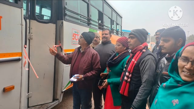 नव वर्ष के अवसर पर आज आगरा शहर से अयोध्या धाम के लिए नई बस सेवा की शुरुआत की गई