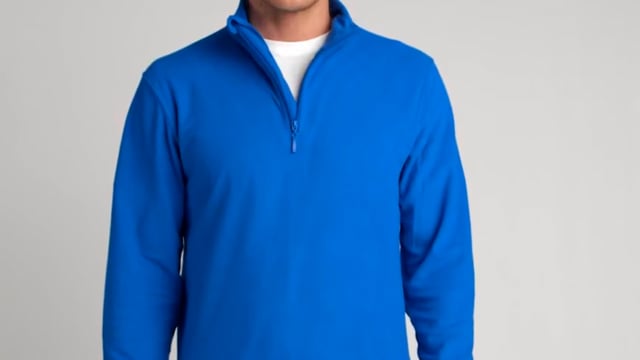 Video av Himalaya fleecejacka med kvartslång dragkedja för herr