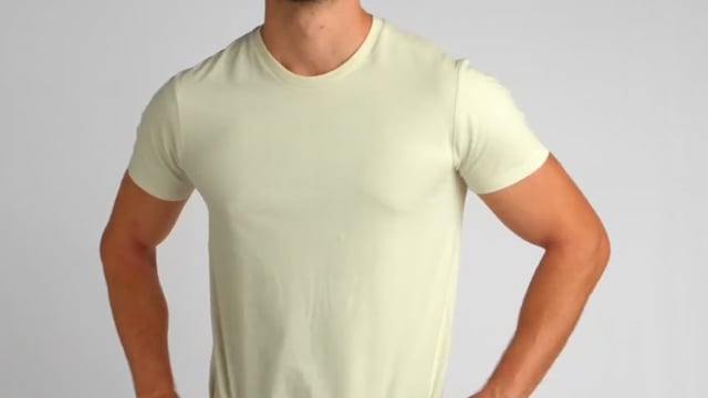 Video av Breda kortärmad T-shirt ekologisk bomull herr