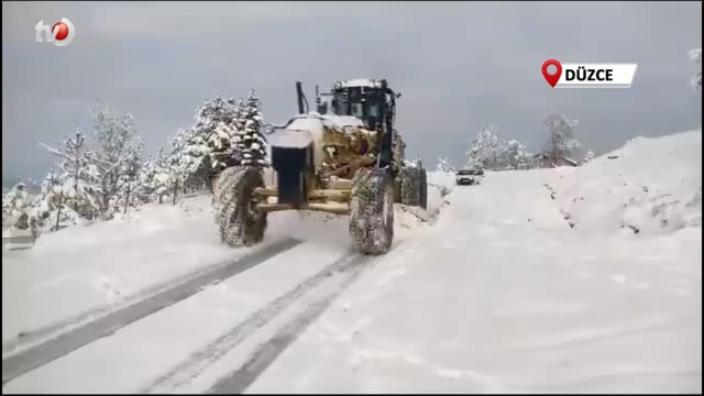 Düzce’de 26 Köy Yolu Kar Nedeniyle Kapandı