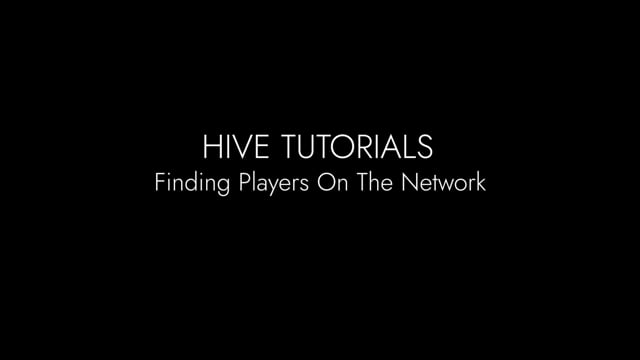 Finding Your HIVE Players On The Network