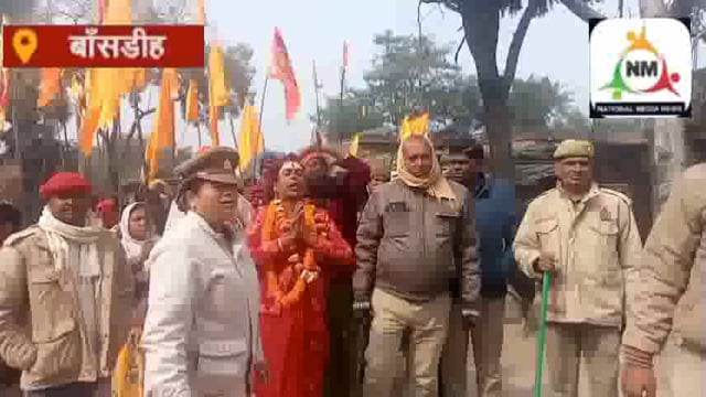 भगवान श्री राम जी की प्रतिमा के प्राण प्रतिष्ठा को लेकर करम्मर ग्राम सभा मे निकाली गई भब्य शोभा यात्रा