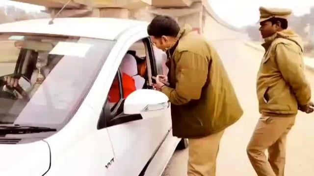 गोंडा अयोध्या बॉर्डर पर सोमवार को भी पुलिस की है कड़ी चौकसी