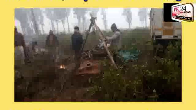 खाई खेड़ा सरपंच धर्म कांटा के सामने यूकेलिप्टस के जंगल में मृतक मवेशियों के हड्डियों से लोड होती पिकअप परमिशन दिखाने पर 