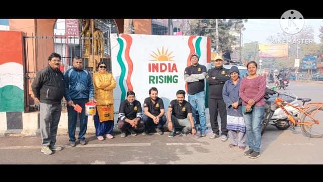 इंडियन राइस ने बदली भारत माता सर्किल की तस्वीर सुंदर-सुंदर दीवारों पर आकृतियां एवं बनाई तस्वीर