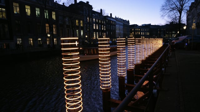 Peter Vink — de Gouden Bocht , site-specific light installation