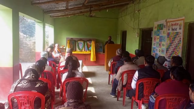 शाहजहांपुर:मदनापुर के सरस्वती शिशु मन्दिर में त्रय संकुलीय आचार्य सम्मेलन कार्यक्रम का हुआ आयोजन, शिक्षकों दी जानकारी