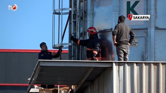 Orman Ürünlerinin Üretildiği Fabrikanın Silo Bölümünde Yangın