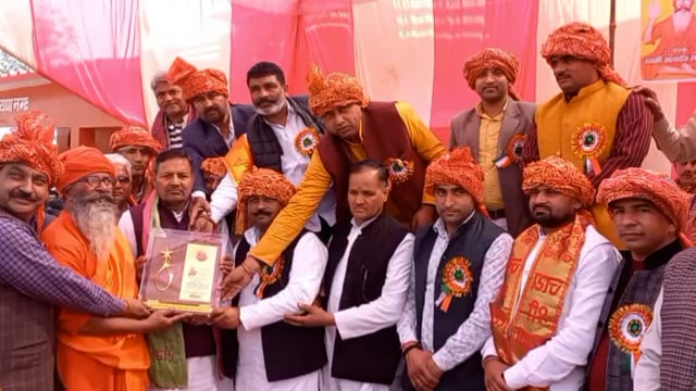 देवनारायण जन्मोत्सव पर भागवत कथा व सम्मान समारोह का हुआ आयोजन,कार्यक्रम से पूर्व भव्य शोभा यात्रा निकाली गई