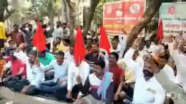 माथाडी कामगारांच्या समर्थनार्थ कोल्हापूरमध्ये धरणे आंदोलन