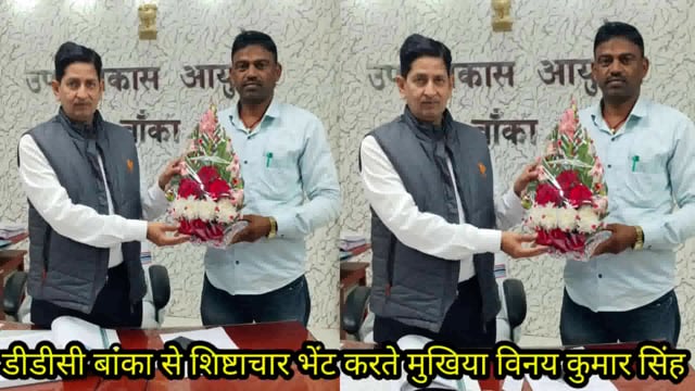 पंचायत में चल रहे विकास कार्यों को गति देने को लेकर मुखिया ने उपविकास आयुक्त से की शिष्टाचार भेंट