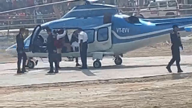 सीतामढ़ी#देश के रक्षा मंत्री राज नाथ सिंह एक दिवसीय दौड़े पर आये माँ जानकी की जन्मभूमि पुनौराधाम#