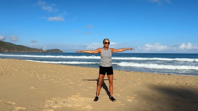 Standing Core On Tortola Beach