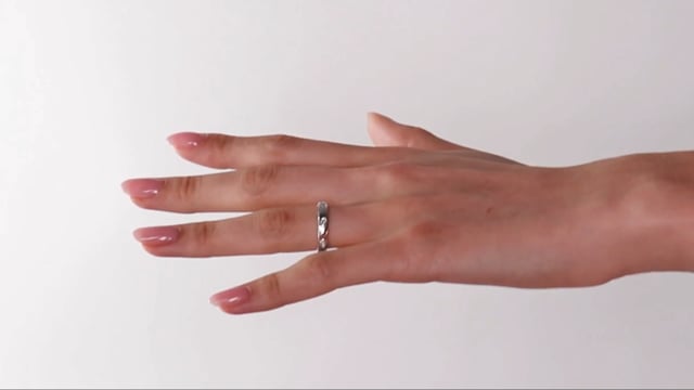 Bold Inlay Oval Diamond Band - Video