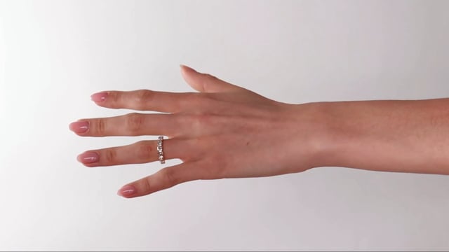 Bezel Set Asscher Cut Band - Video