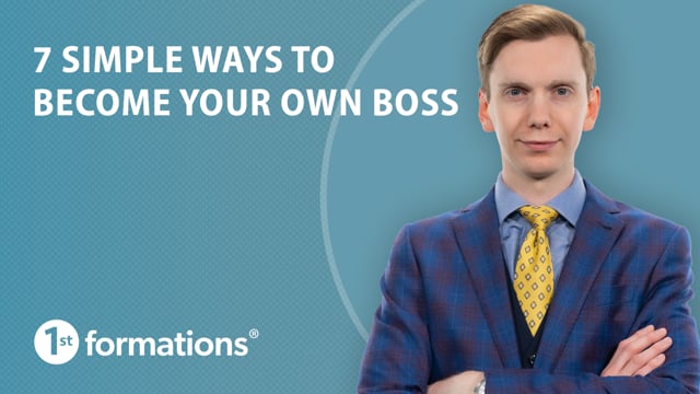 Thumbnail for video titled 7 simple ways to become your own boss.