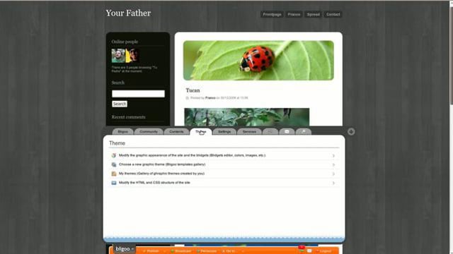 How can I change the main image of my site?