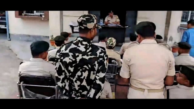 लोकसभा चुनाव को लेकर थाना अध्यक्ष के नेतृत्व में बीएमपी के पुलिस पदाधिकारियों को दिया गया प्रशिक्षण